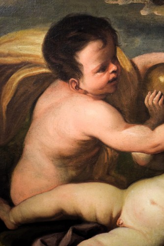 Antiquités - Bacchus as a Child, workshop of Domenico Piola (1627 –1703)